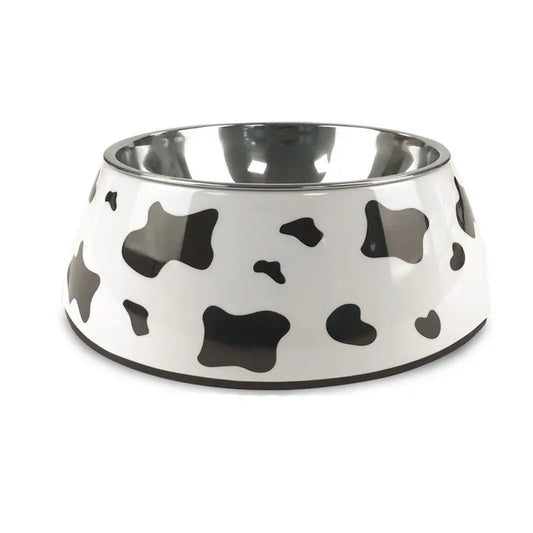 Cow Design Dog Bowl