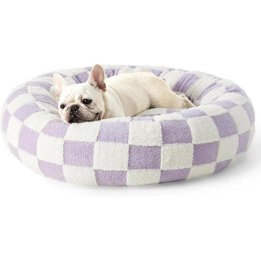 SnuggleNest Box Purple Calming Dog Bed