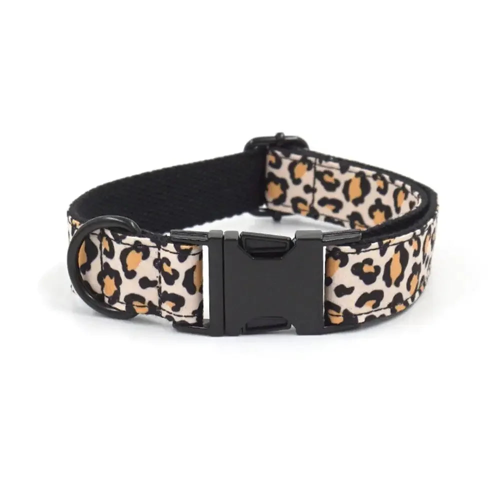 Black Buckle Leopard Collars