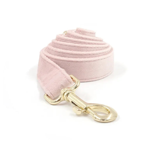 Pink Velvet Collar Leash