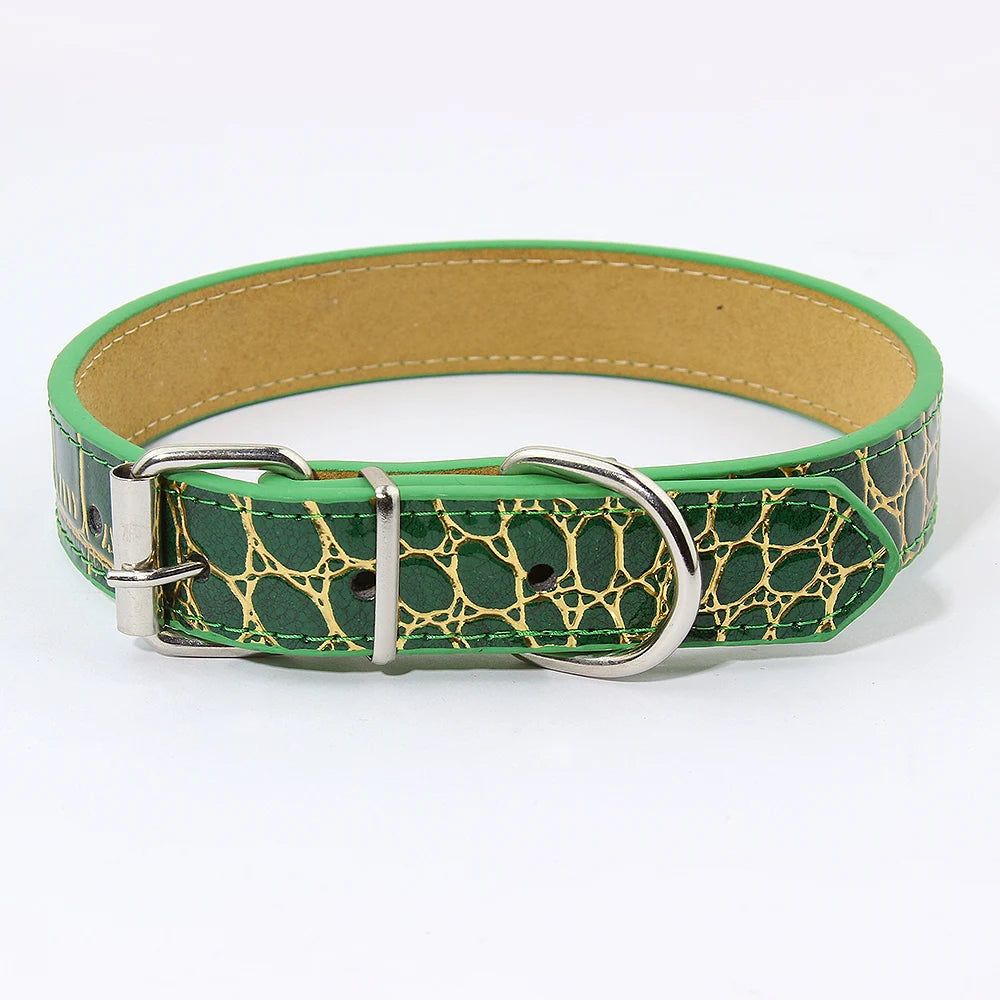 Zooomies Golden Croc Dog Collar