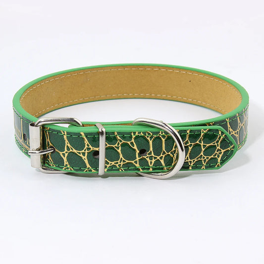 Zooomies Golden Croc Dog Collar