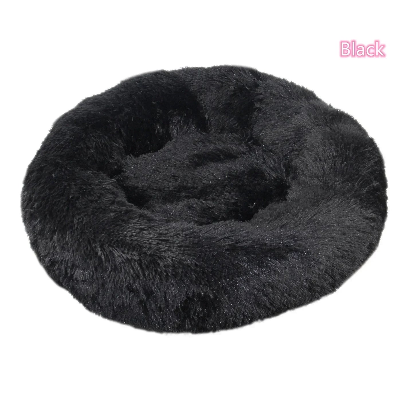 Long haired ultra soft pet cat bed plush washable calming bed donut bed comfortable sleeping artifact