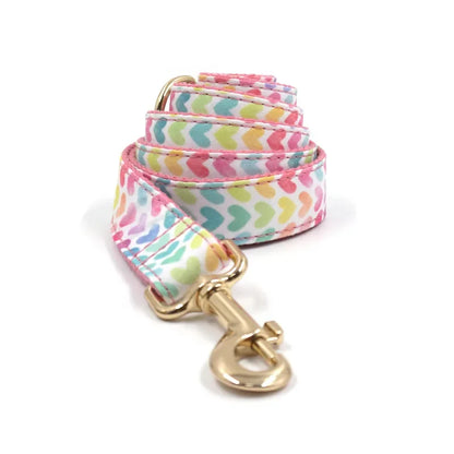 Pink Rainbow Heart Leash