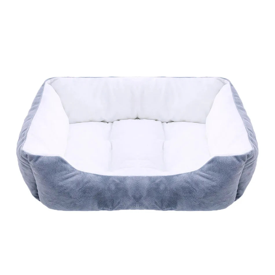 CozyDog Plush Pet Bed - Grey/White