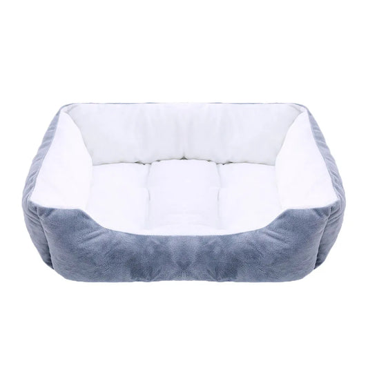 CozyDog Plush Pet Bed - Grey/White