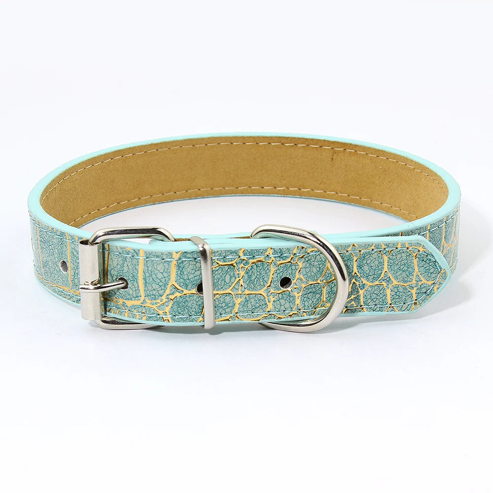 Zooomies Golden Croc Dog Collar