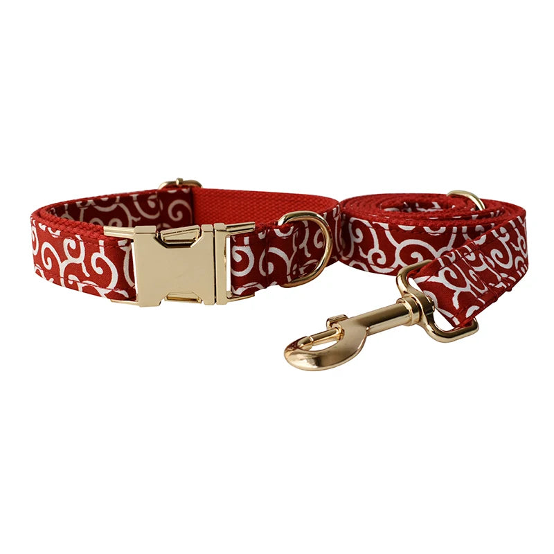 Funky Red Set Collar Leash