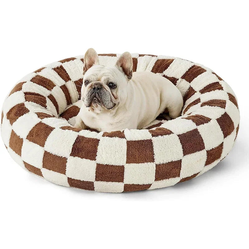 SnuggleNest Box Brown Calming Dog Bed