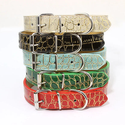 Zooomies Golden Croc Dog Collar