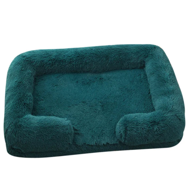 Koralfur CozySnuggle Plush Dog Bed - Turguoise Blue