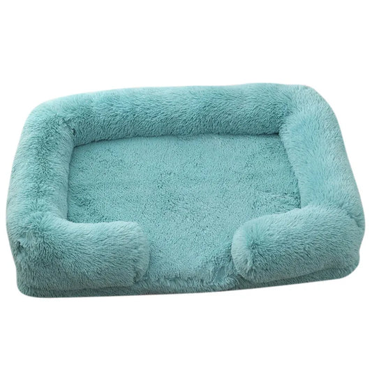 Koralfur CozySnuggle Plush Dog Bed - Emerald Green