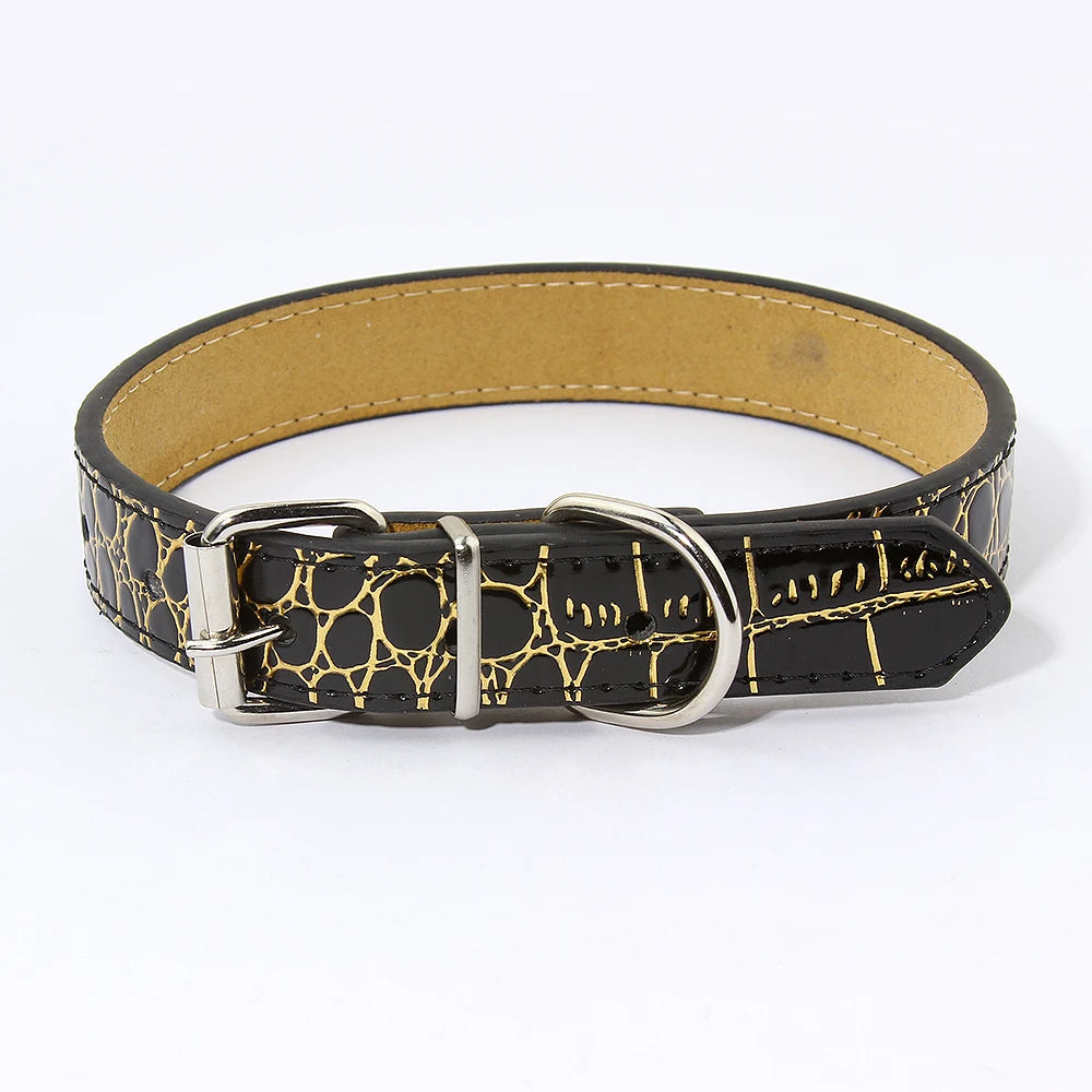 Zooomies Golden Croc Dog Collar